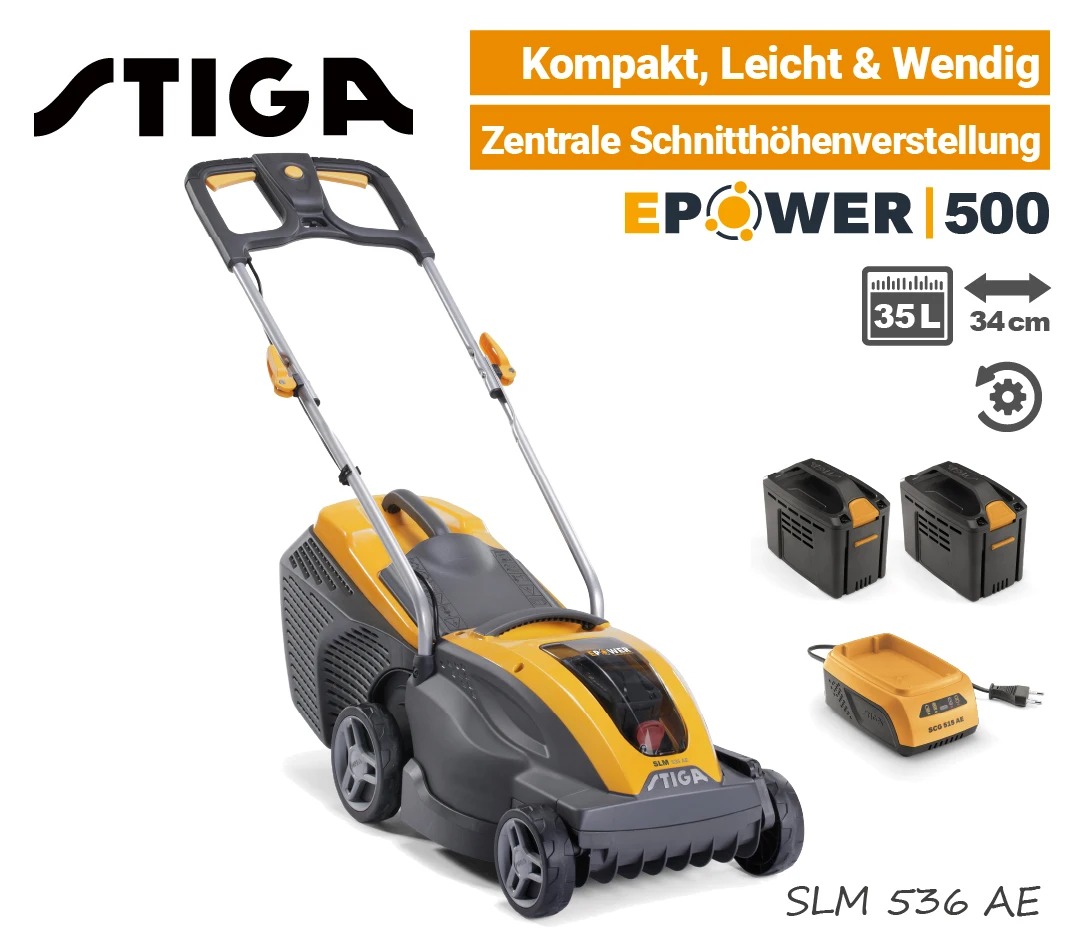 Stiga SLM 536 AE Akku-Rasenmäher EPower 500 EU9