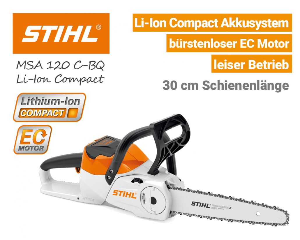 Stihl MSA 120 C-BQ Akku-Kettensäge Motorsäge Lithium-Ion Compact EU9