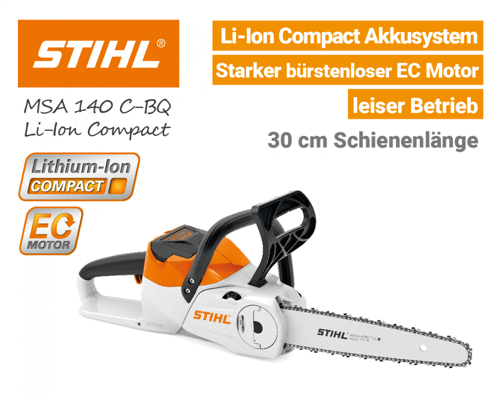 Stihl MSA 140 C BQ Akku-Motorsäge Li-Ion Compact EU9