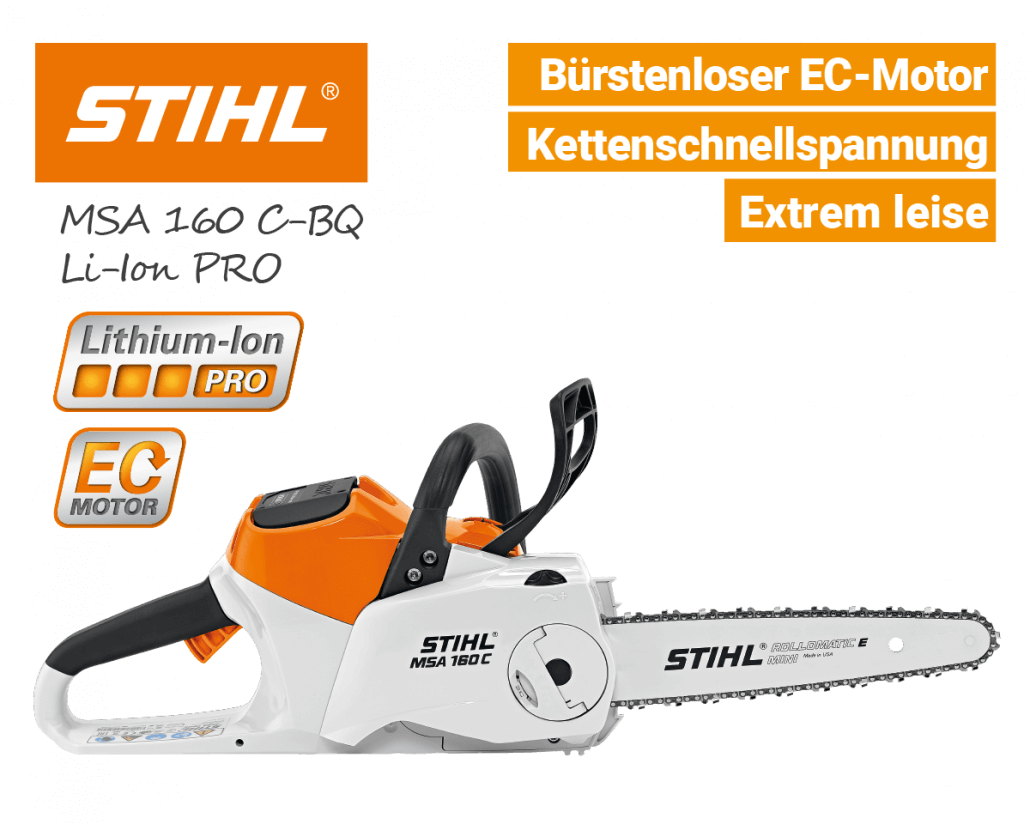 Stihl MSA 160 C-BQ Akku-Kettensäge-Motorsäge Lithium-Ion PRO