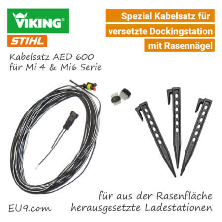 Stihl-Viking AED 600 Kabelsatz für versetzte Dockingstation Ladestation IMow Mi 422 Mi 632 EU9