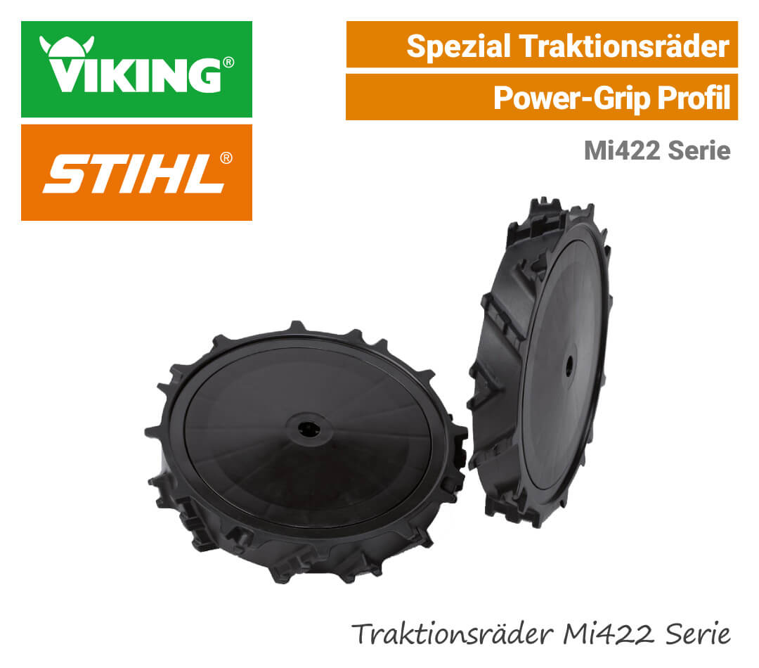 Stihl-Viking Traktions-Räder ART-220 Grip-Räder Mi422 RMi422 EU9