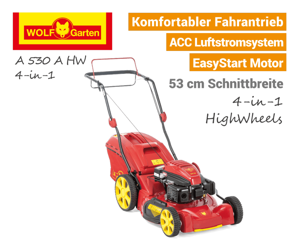 Wolf-Garten A 530 A HW 4-in-1 Benzin-Rasenmäher