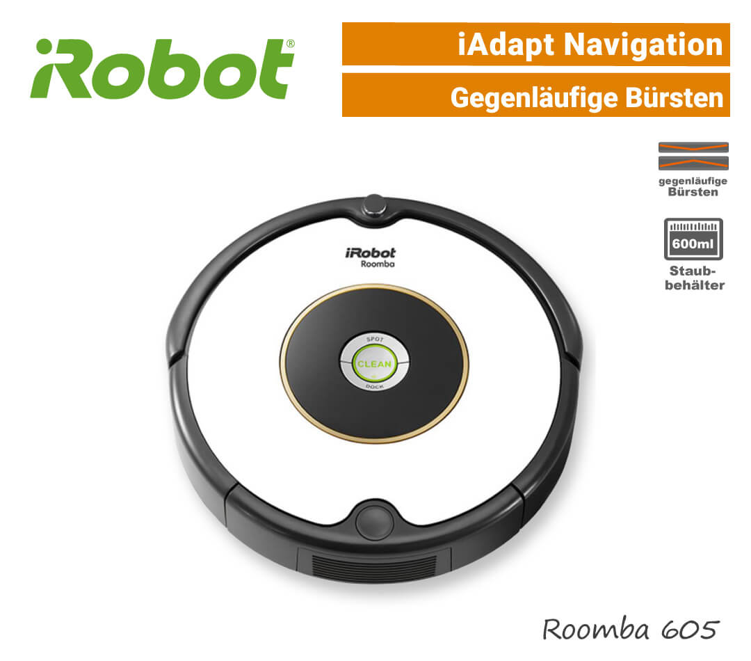 iRobot Roomba 605 Saugroboter iAdapt-Navigation EU9